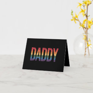 Tarjeta El arcoiris del Día del Padre LGBTQ, mes del orgul