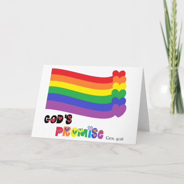 Tarjeta El arcoiris prometido por Dios (Anverso)
