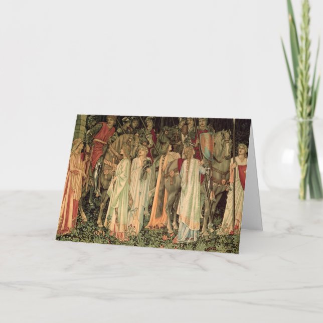 Tarjeta El armamento y la partida de los caballeros (Anverso)