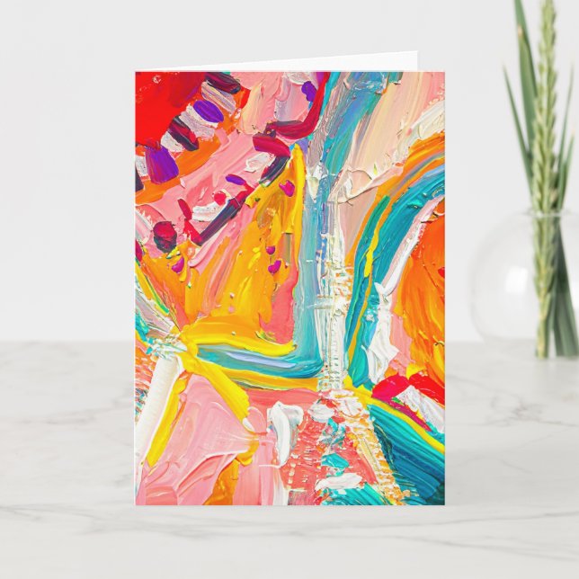 Tarjeta El arte abstracto moderno del Boho en blanco (Anverso)