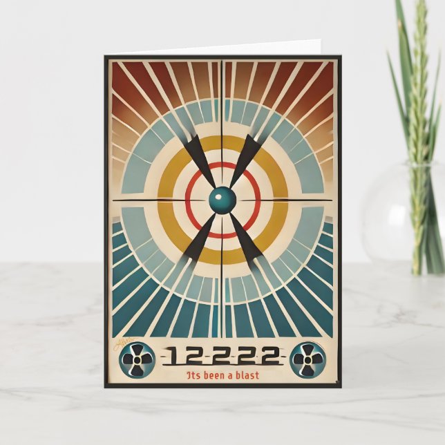 Tarjeta El arte atómico de mediados de siglo ha sido una e (Anverso)