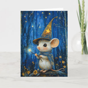 Tarjeta El Arte de Fantasía del Ratón Mago Encantado