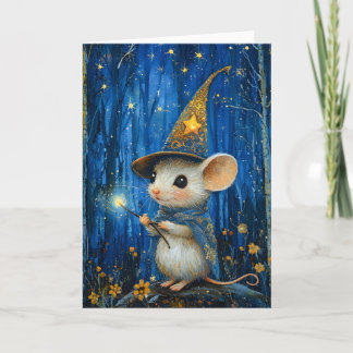 Tarjeta El Arte de Fantasía del Ratón Mago Encantado