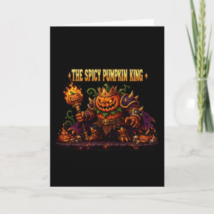 Tarjeta El Arte de Halloween del Rey Calabaza Picante