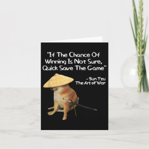 Tarjeta El Arte De La Guerra Meme Gamer Gaming Samurai Dog