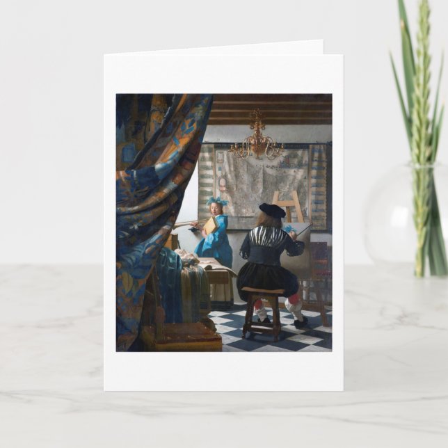 Tarjeta El arte de la pintura, Johannes Vermeer, 1666-1667 (Anverso)