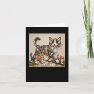 Tarjeta El Arte De Organizar Rocas En Forma De Gato S