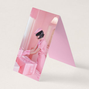 Tarjeta El Arte del Embalaje de Regalos Rosa