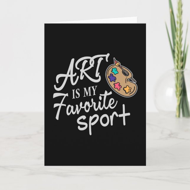 Tarjeta El arte es mi deporte favorito (Anverso)