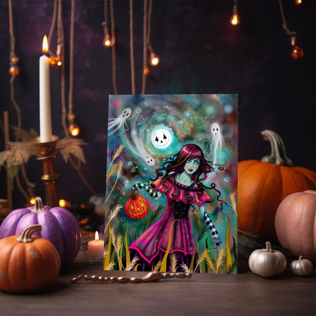 Tarjeta El arte gótico sonriente de Halloween de la (Subido por el creador)