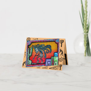 Tarjeta El arte plateado de Kokopelli
