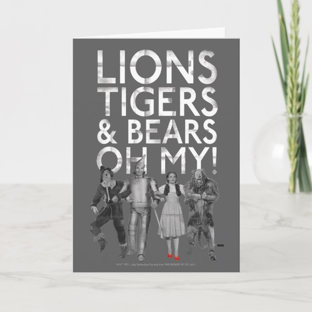 Tarjeta El Asistente De Oz™ | Tigres de leones y osos ¡Oh  (Anverso)