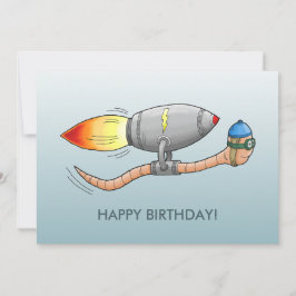 Tarjeta El asombroso gusano de los cohetes