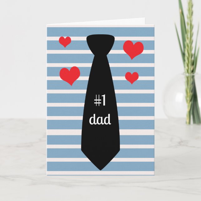 Tarjeta El atún negro azul personalizado #1 Día del padre (Anverso)