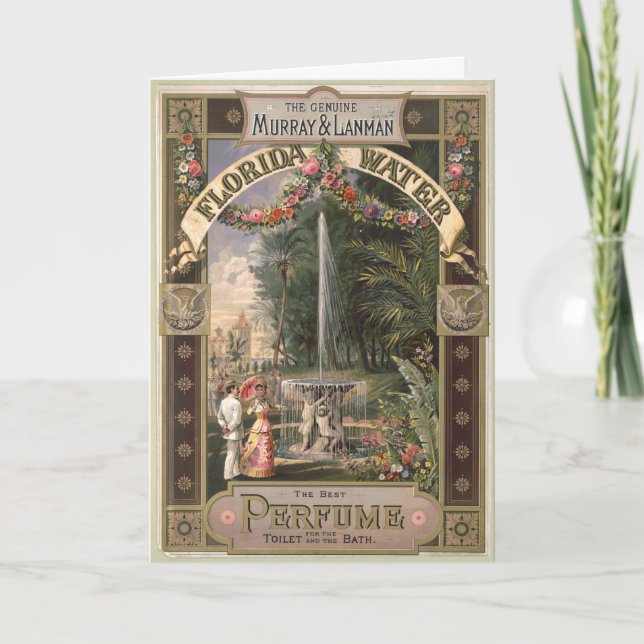 Tarjeta El auténtico perfume de agua de Murray y Lanman Fl (Anverso)
