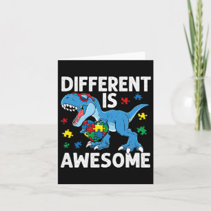 Tarjeta El autismo de los niños es diferente es asombroso 