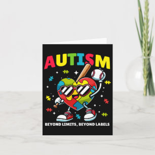 Tarjeta El autismo del béisbol Concienciar el corazón del