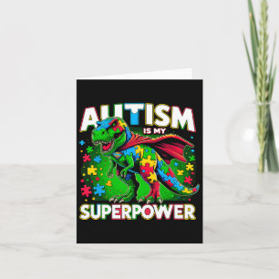Tarjeta El autismo es mi súper poder, la conciencia del au