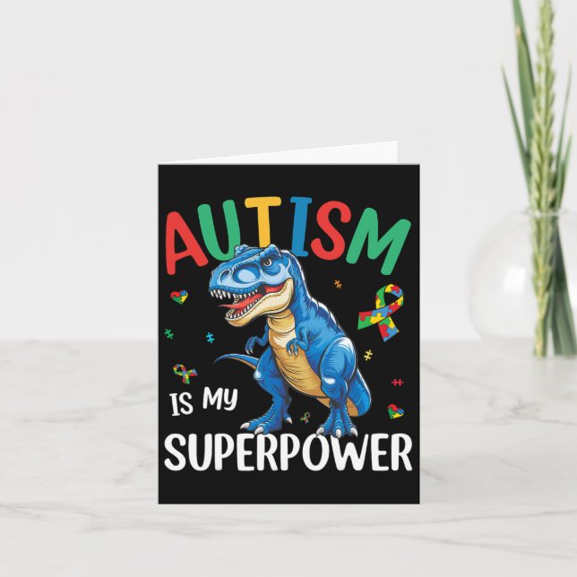 Tarjeta El autismo es mi súper poder suceso de autismo de  (Anverso)