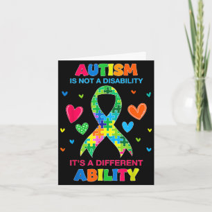 Tarjeta El autismo es un rompecabezas de conciencia sobre