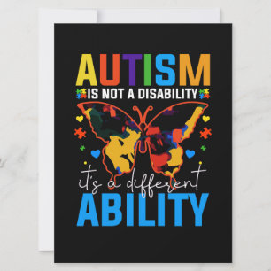 Tarjeta El Autismo No Es Una Discapacidad, Es Diferente