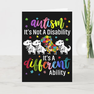 Tarjeta El autismo no es una discapacidad, es una habilida