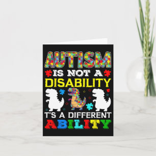 Tarjeta El autismo no es una discapacidad, es una habilida