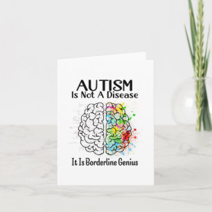 Tarjeta El Autismo No Es Una Enfermedad, Es Un Genio Front