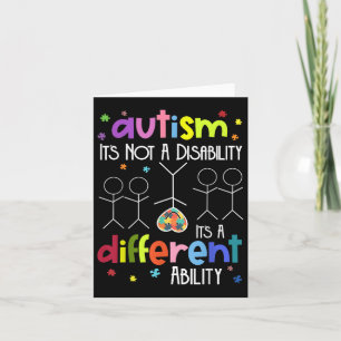 Tarjeta El Autismo No Una Discapacidad Es Una Habilidad Di