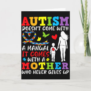 Tarjeta El autismo no viene con un manual Madre nunca se r
