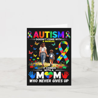 Tarjeta El autismo no viene con un manual: mamá se rinde