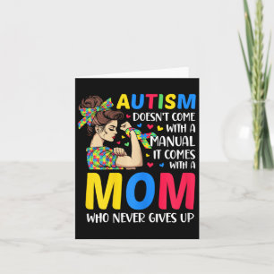 Tarjeta El autismo que mamá no viene con un autismo manual