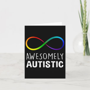 Tarjeta El autismo rojo en cambio es un infinito autista
