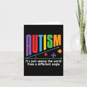 Tarjeta El autismo - sólo está viendo el ángulo diferente
