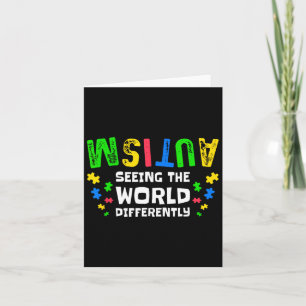Tarjeta El autismo ve al mundo una neurodiversidad diferen