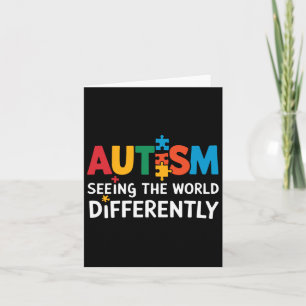 Tarjeta El autismo ve el mundo de manera diferente como un