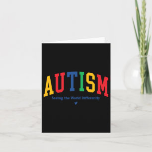 Tarjeta El autismo ve el mundo de manera diferente como un