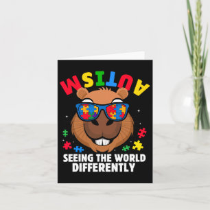 Tarjeta El Autismo Ve El Mundo Diferentemente Capaz De Con