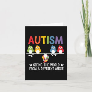 Tarjeta El Autismo Viendo El Mundo Desde Un Ángulo Diferen