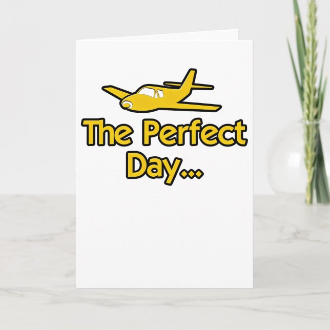 Tarjeta El avión del día perfecto (Anverso)