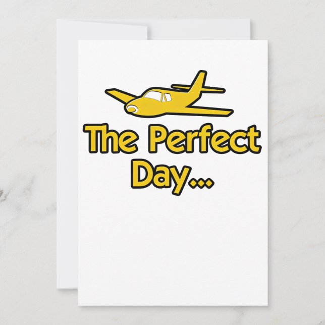 Tarjeta El avión del día perfecto (Anverso)