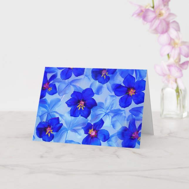 Tarjeta El azul hermoso se pone bien (Orquídea)
