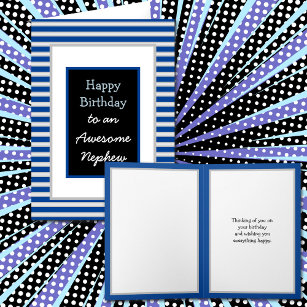 Tarjeta El azul moderno personalizado feliz cumpleaños del