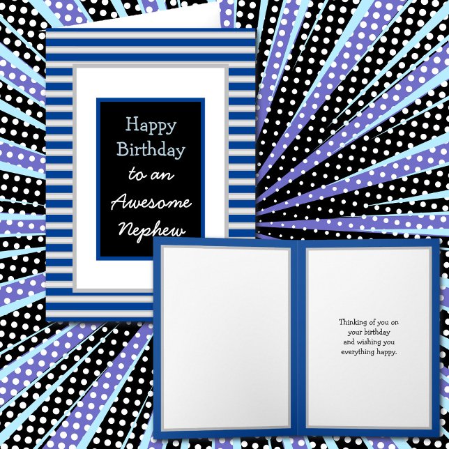 Tarjeta El azul moderno personalizado feliz cumpleaños del (Subido por el creador)