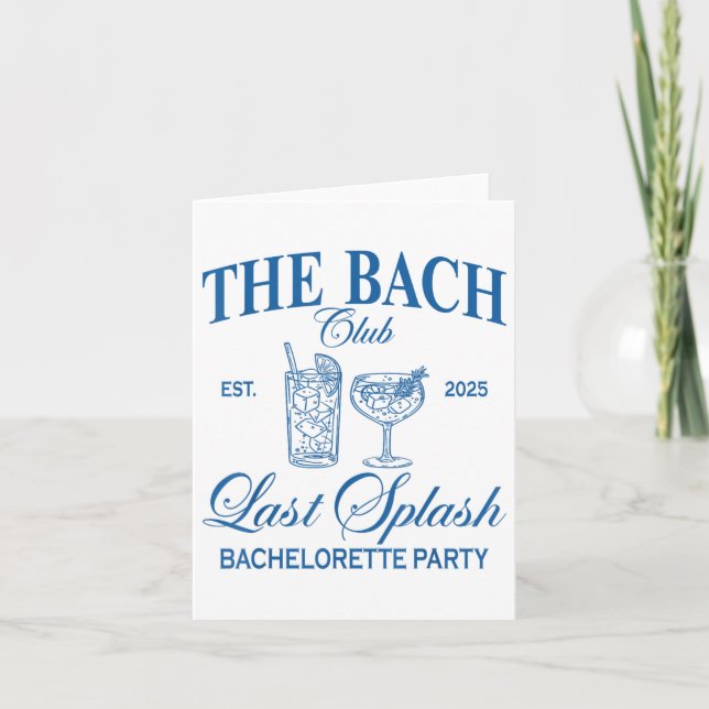 Tarjeta El Bach Club 2025 Last Splash Beach Bachelorette (Anverso)