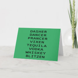 Tarjeta El bailarín del lavaparabrisas Vixen Vodka Tequila