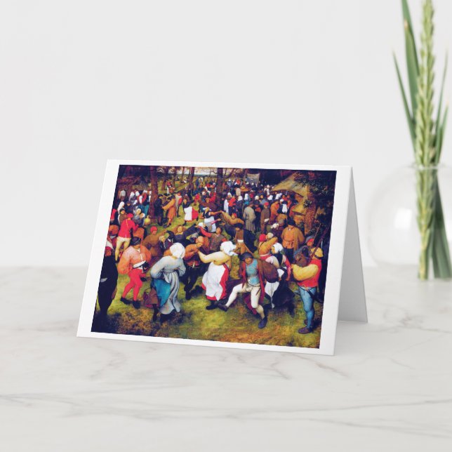 Tarjeta El baile Boda, Pieter Bruegel (Anverso)