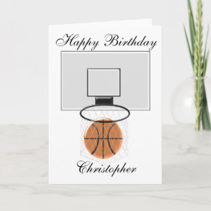 Tarjeta El baloncesto apenas añade el cumpleaños conocido
