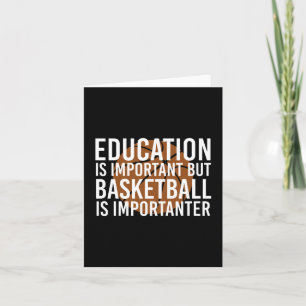 Tarjeta El baloncesto es importantísimo.