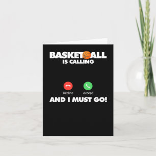 Tarjeta El Baloncesto Está Llamando Y Debo Ir